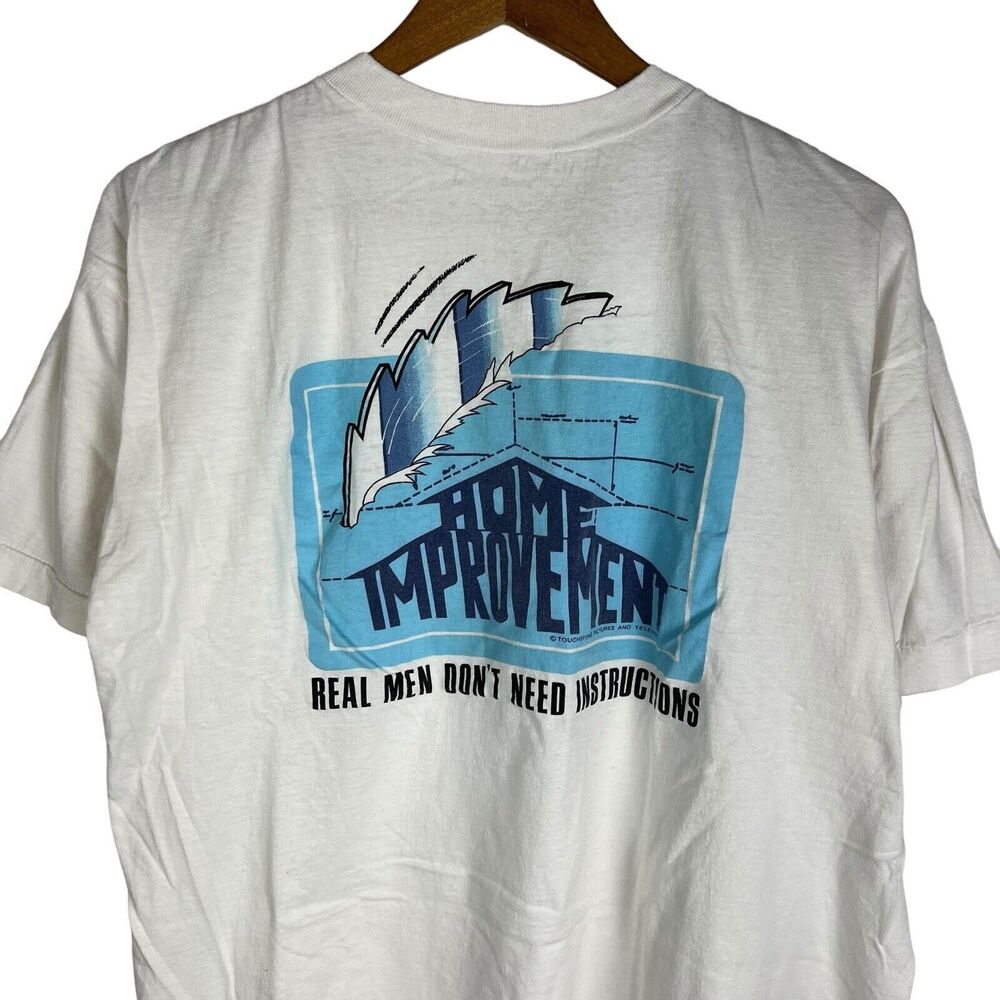 Home Improvement Shirt Mens XL Tim Allen TV Show Promo Real Men 1990s Vintage
